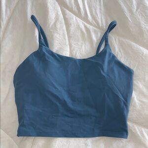 Blue Cropped workout top/Sports Bra